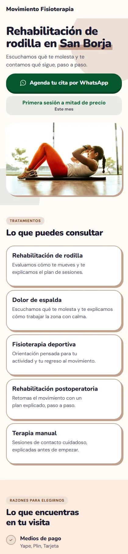 Diseño de ejemplo para fisioterapia